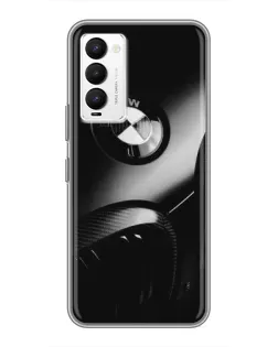 Чехол для TECNO Camon 18 / Camon 18P с картинкой «Эмблема BMW — макро»