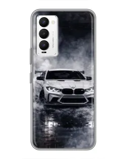 Чехол для TECNO Camon 18 / Camon 18P с картинкой «BMW сквозь туман»