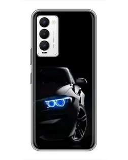 Чехол для TECNO Camon 18 / Camon 18P с картинкой «BMW — ночной взгляд»