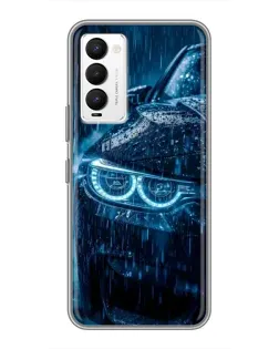 Чехол для TECNO Camon 18 / Camon 18P с картинкой «BMW под дождем»