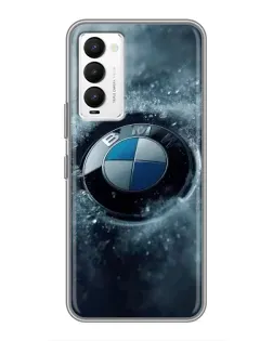 Чехол для TECNO Camon 18 / Camon 18P с картинкой «Логотип BMW — лед»