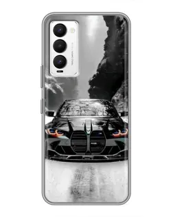 Чехол для TECNO Camon 18 / Camon 18P с картинкой «BMW — акварельный дрифт»