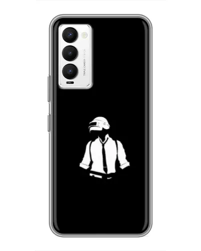 Чехол для TECNO Camon 18 / Camon 18P с картинкой «PUBG — белый шлем» Чехол для TECNO Camon 18 / Camon 18P с картинкой «PUBG — белый шлем»