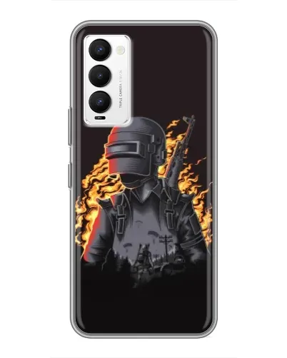 Чехол для TECNO Camon 18 / Camon 18P с картинкой «PUBG — огненный силуэт» Чехол для TECNO Camon 18 / Camon 18P с картинкой «PUBG — огненный силуэт»