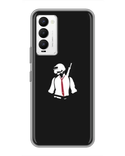 Чехол для TECNO Camon 18 / Camon 18P с картинкой «PUBG — силуэт воина» Чехол для TECNO Camon 18 / Camon 18P с картинкой «PUBG — силуэт воина»