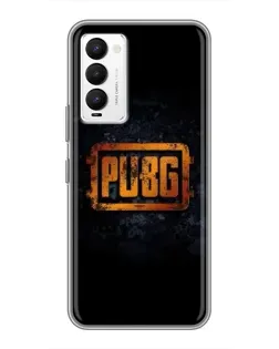 Чехол для TECNO Camon 18 / Camon 18P с картинкой «PUBG — золотой логотип»