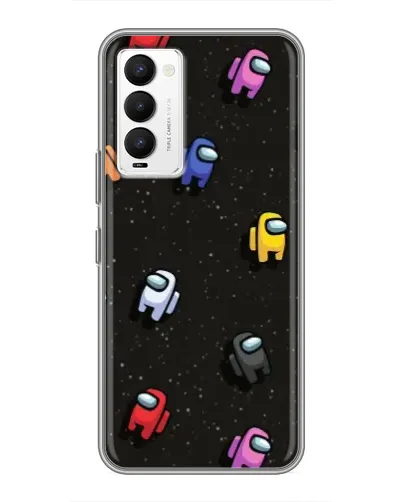 Чехол для TECNO Camon 18 / Camon 18P с картинкой «Космический паттерн Among Us»