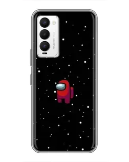 Чехол для TECNO Camon 18 / Camon 18P с картинкой «Красный Among Us»