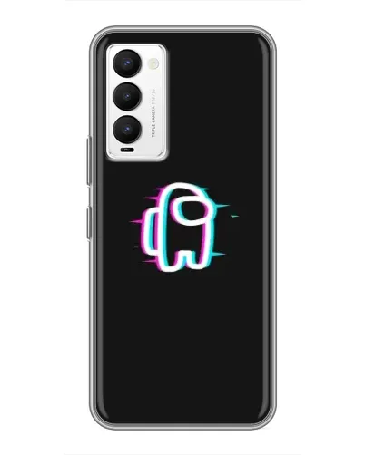 Чехол для TECNO Camon 18 / Camon 18P с картинкой «Among Us неон»