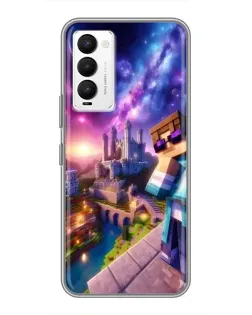 Чехол для TECNO Camon 18 / Camon 18P с картинкой «Стив и космос» Чехол для TECNO Camon 18 / Camon 18P с картинкой «Стив и космос»