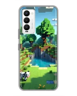 Чехол для TECNO Camon 18 / Camon 18P с картинкой «Minecraft летний день»