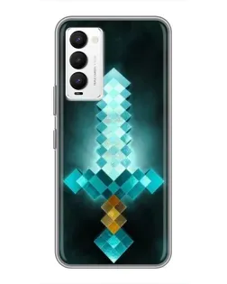 Чехол для TECNO Camon 18 / Camon 18P с картинкой «Алмазный меч неон»