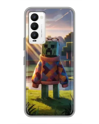 Чехол для TECNO Camon 18 / Camon 18P с картинкой «Крипер в свитере» Чехол для TECNO Camon 18 / Camon 18P с картинкой «Крипер в свитере»