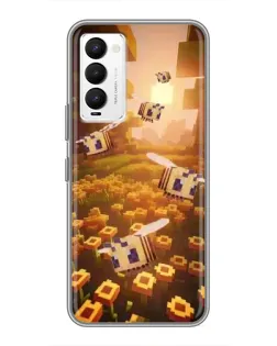 Чехол для TECNO Camon 18 / Camon 18P с картинкой «Поле подсолнухов»