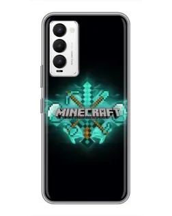 Чехол для TECNO Camon 18 / Camon 18P с картинкой «Minecraft Diamond лого»