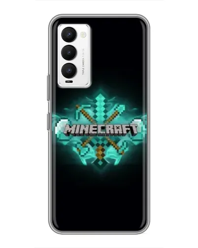 Чехол для TECNO Camon 18 / Camon 18P с картинкой «Minecraft Diamond лого» Чехол для TECNO Camon 18 / Camon 18P с картинкой «Minecraft Diamond лого»