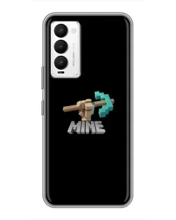 Чехол для TECNO Camon 18 / Camon 18P с картинкой «Алмазная кирка»