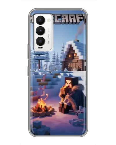 Чехол для TECNO Camon 18 / Camon 18P с картинкой «Зимний Minecraft» Чехол для TECNO Camon 18 / Camon 18P с картинкой «Зимний Minecraft»