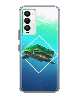Чохол для TECNO Camon 18 / Camon 18P з картинкою «Черепаха Minecraft»