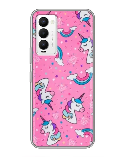 Чехол для TECNO Camon 18 / Camon 18P с картинкой «Unicorn паттерн розовый» Чехол для TECNO Camon 18 / Camon 18P с картинкой «Unicorn паттерн розовый»