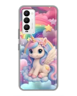 Чехол для TECNO Camon 18 / Camon 18P с картинкой «Маленький единорог»