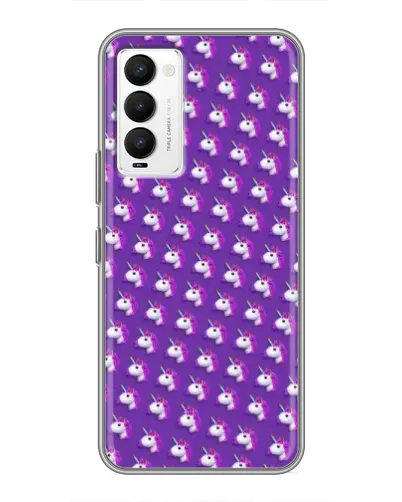 Чехол для TECNO Camon 18 / Camon 18P с картинкой «Единороги на фиолетовом» Чехол для TECNO Camon 18 / Camon 18P с картинкой «Единороги на фиолетовом»