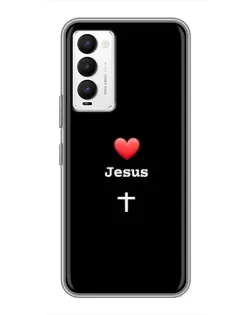 Чехол для TECNO Camon 18 / Camon 18P с картинкой «Сердце - Jesus» Чехол для TECNO Camon 18 / Camon 18P с картинкой «Сердце - Jesus»