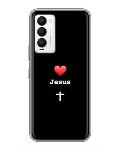 Чехол для TECNO Camon 18 / Camon 18P с картинкой «Сердце - Jesus» Чехол для TECNO Camon 18 / Camon 18P с картинкой «Сердце - Jesus»