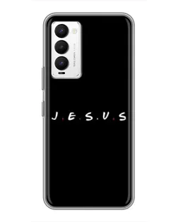 Чехол для TECNO Camon 18 / Camon 18P с картинкой «Точки веры J.E.S.U.S.»