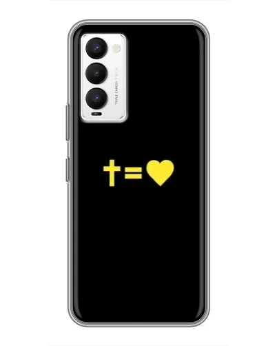 Чехол для TECNO Camon 18 / Camon 18P с картинкой «Сердце и Крест» Чехол для TECNO Camon 18 / Camon 18P с картинкой «Сердце и Крест»