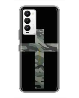 Чехол для TECNO Camon 18 / Camon 18P с картинкой «Милитари Крест»