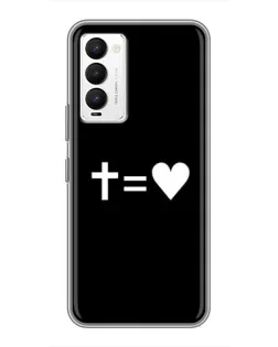 Чехол для TECNO Camon 18 / Camon 18P с картинкой «Крест и Сердце»