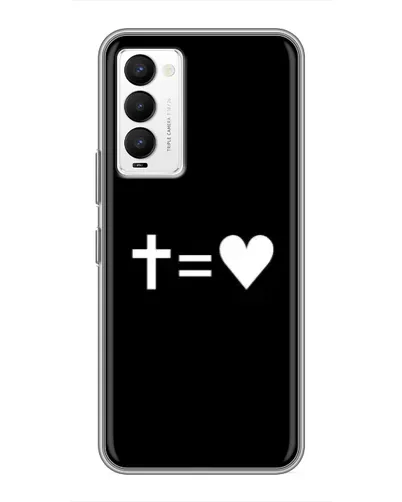 Чехол для TECNO Camon 18 / Camon 18P с картинкой «Крест и Сердце» Чехол для TECNO Camon 18 / Camon 18P с картинкой «Крест и Сердце»