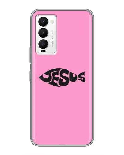 Чехол для TECNO Camon 18 / Camon 18P с картинкой «Розовый символ Jesus» Чехол для TECNO Camon 18 / Camon 18P с картинкой «Розовый символ Jesus»
