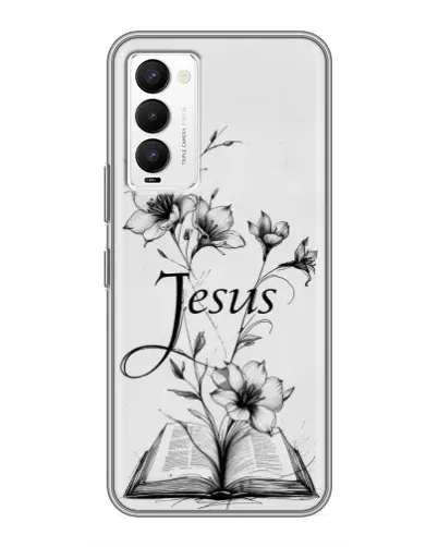 Чехол для TECNO Camon 18 / Camon 18P с картинкой «Цветы и Библия» Чехол для TECNO Camon 18 / Camon 18P с картинкой «Цветы и Библия»