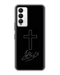 Чохол для TECNO Camon 18 / Camon 18P з картинкою «Графічний хрест Jesus»