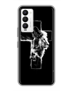 Чохол для TECNO Camon 18 / Camon 18P з картинкою «Сяючий хрест Jesus»