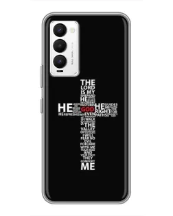 Чохол для TECNO Camon 18 / Camon 18P з картинкою «Текстовий хрест»