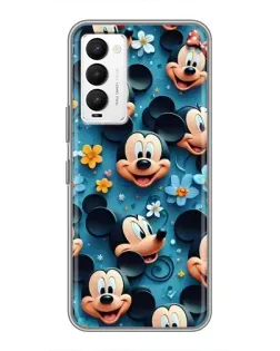 Чехол для TECNO Camon 18 / Camon 18P с картинкой «Паттерн Микки и Минни»