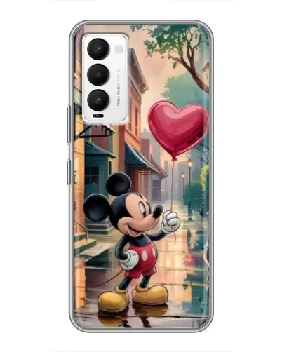Чехол для TECNO Camon 18 / Camon 18P с картинкой «Микки и шарик-сердце»