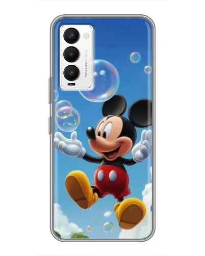 Чехол для TECNO Camon 18 / Camon 18P с картинкой «Mickey и мыльные пузыри»