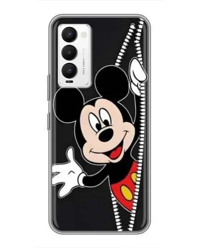 Чехол для TECNO Camon 18 / Camon 18P с картинкой «Микки раздвигает стены»