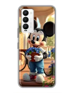 Чехол для TECNO Camon 18 / Camon 18P с картинкой «Микки садовод»
