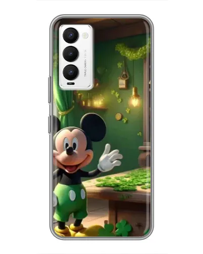 Чехол для TECNO Camon 18 / Camon 18P с картинкой «Микки в мастерской»