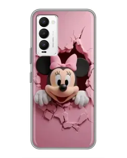 Чехол для TECNO Camon 18 / Camon 18P с картинкой «Минни сквозь стену»
