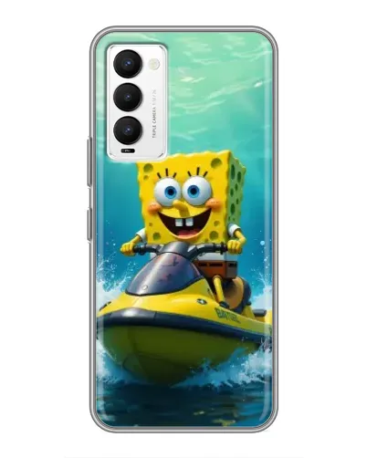 Чехол для TECNO Camon 18 / Camon 18P с картинкой «Спанч Боб на гидроцикле» Чехол для TECNO Camon 18 / Camon 18P с картинкой «Спанч Боб на гидроцикле»