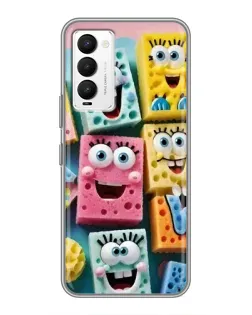 Чехол для TECNO Camon 18 / Camon 18P с картинкой «Цветные губки»