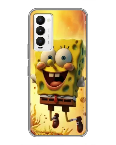 Чехол для TECNO Camon 18 / Camon 18P с картинкой «Губка Боб прыгает» Чехол для TECNO Camon 18 / Camon 18P с картинкой «Губка Боб прыгает»