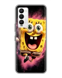 Чехол для TECNO Camon 18 / Camon 18P с картинкой «Взрывной Спанч Боб»