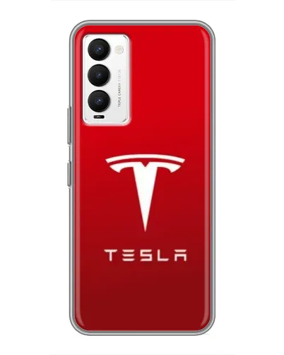 Чехол для TECNO Camon 18 / Camon 18P с картинкой «Tesla Red Classic»